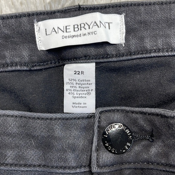 LANE BRYANT High Rise Raw Hem Skinny Jeans - Picture 9 of 10